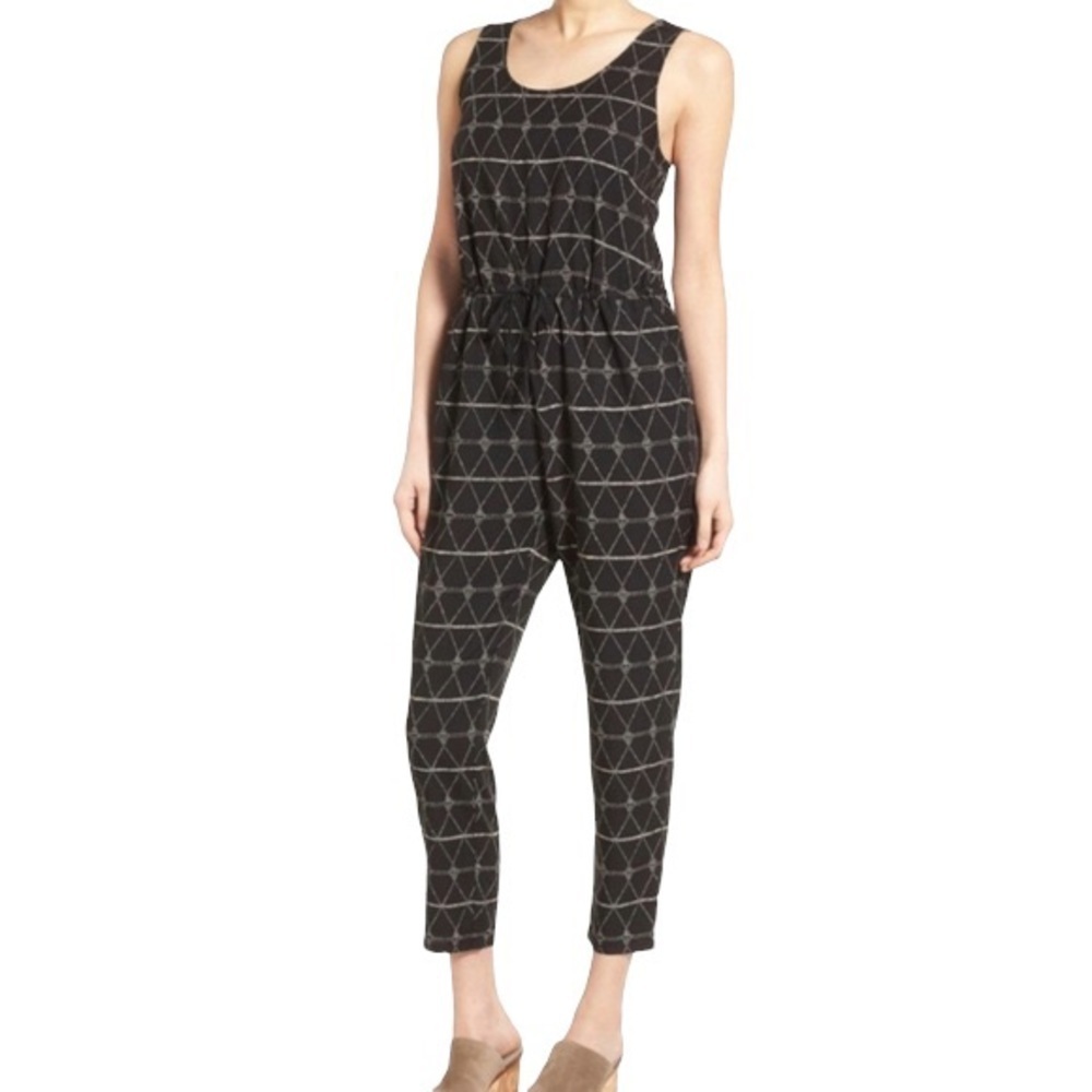 MADEWELL printed ankle cropped Jumpsuit